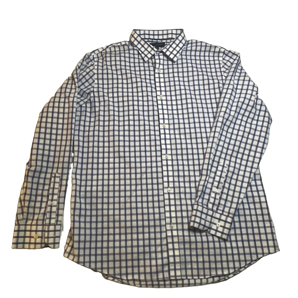 Banana Republic Button-down Shirt Men's XL Purple Blue Slim Fit Non-Iron Cotton